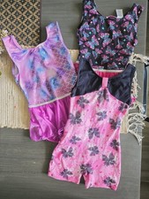 Jacques Moret Set Of 3 Dance/Gymnastics Leotards Girl's Size 6/7