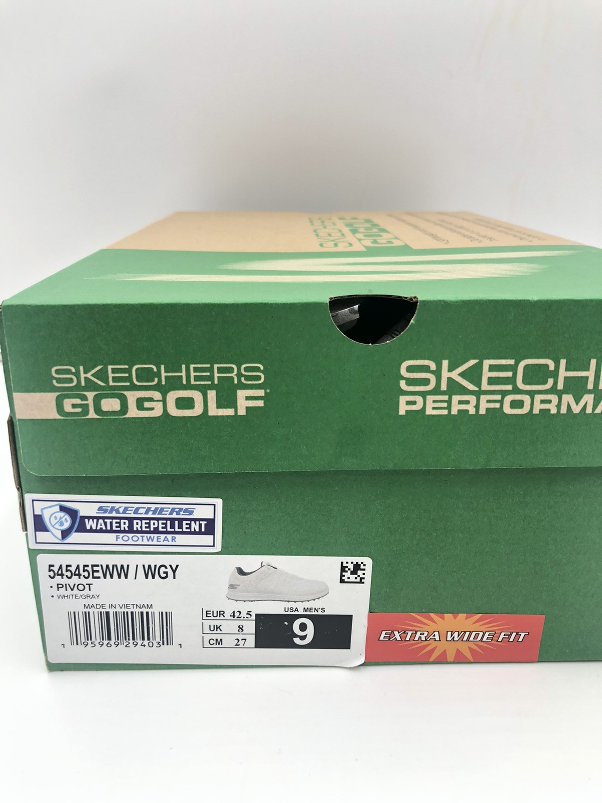 Skechers Men's Pivot Spikeless Golf Shoe Size 9 Extra Wide Fit &bull;