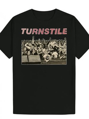 TURNSTILE バンドTシャツ ブラック Lサイズ TURNSTILE Men'S Graphic T-Shirt - Black Casual Crew Neck Tee with