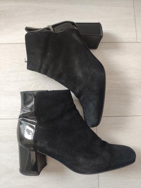 Women Peter Kaiser Ankle Boots Black Suede 38.5