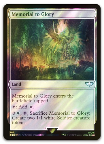 Memorial to Glory (Surge Foil) #283 (NM) Warhammer 40,000 40K Magic MTG