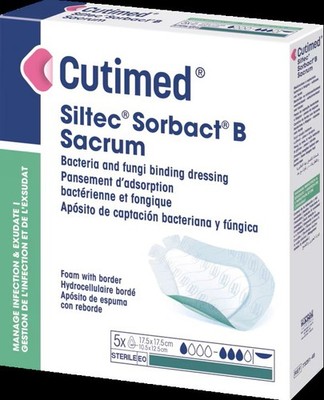 Cutimed Siltec Sorbact B Sacrum Schaumverband Antimikrobiell Hautfreundlich