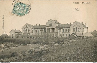 Old postcard - 60 - Creil - L'Hopital - postcard - see scans double-sided -