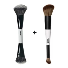 Makeup By Mario F4+F1 Dual-Ended Foundation Powder Contour Bronzer Brush