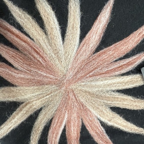 NEW AAEDA Embroidered Pink Felted Flower Kimono Sleeve Black Sweater Medium - Picture 3 of 8
