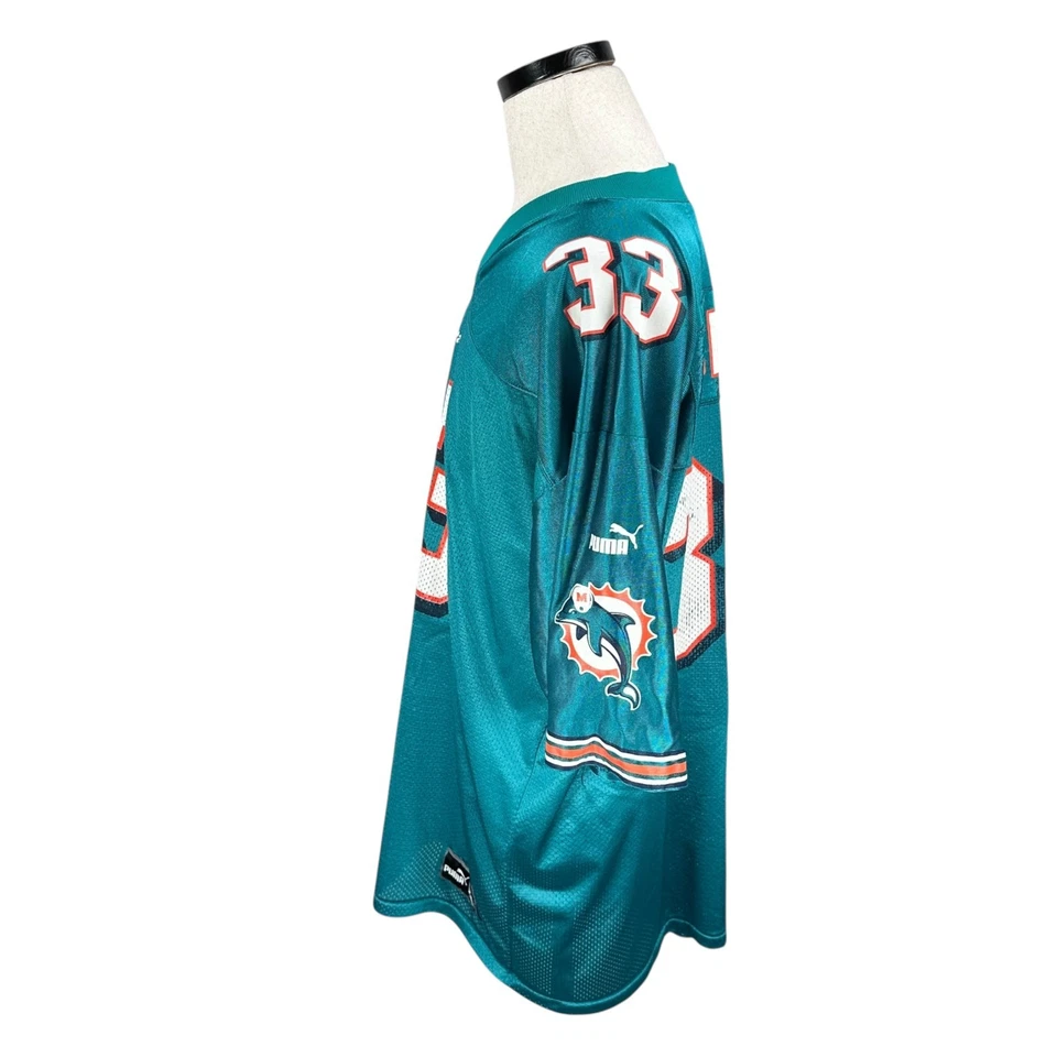 Camiseta deportiva vintage Puma Miami Dolphins Karim Abdul Jabbar para hombre XL azul versión rara Foto 3 de 4