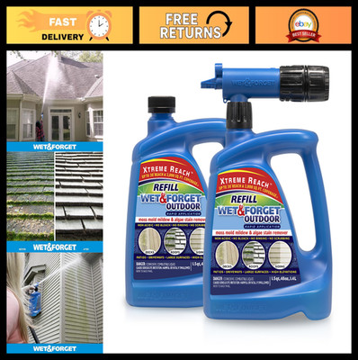 Outdoor Stain Remover Multi-Surface Cleaner, Xtreme Reach Hose End, 48oz + Refil