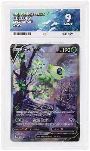 Pokémon TCG Celebi v Fusion Strike Card 245/264 Mint Condition Ace 9