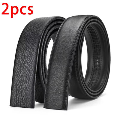 2PCS Men s PU Leather Belts   Soft, High-End, Buckle-Free Strap for Stylish Wear