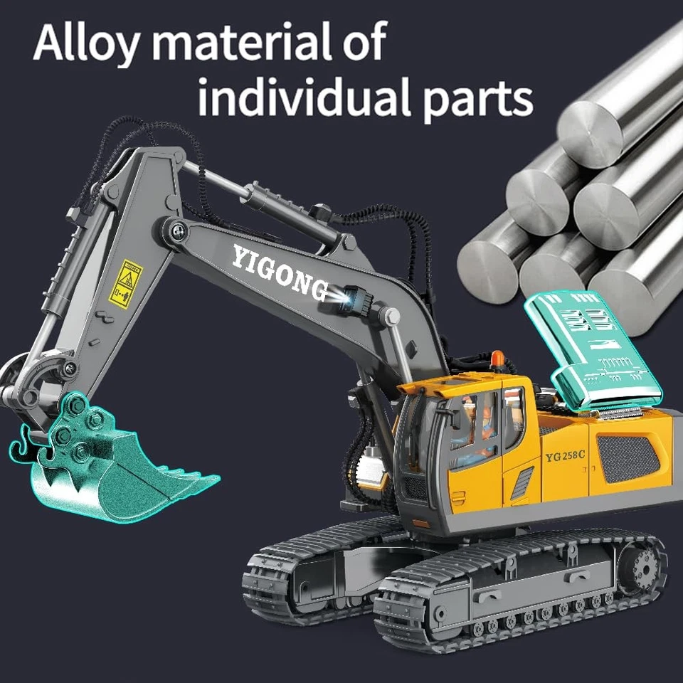 Jouet pelleteuse télécommandée pour garçons et enfants à partir de 6 à 12 ans... Foto 3 de 4