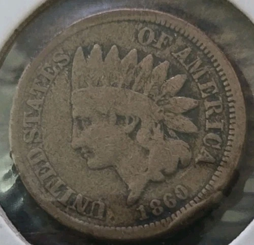 1860 INDIAN HEAD WHEAT BACK One Cent PENNY in VF Condition.