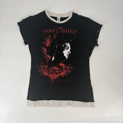 Disturbed Inside The Fire Women s Large Y2K Grunge Tour Graphic