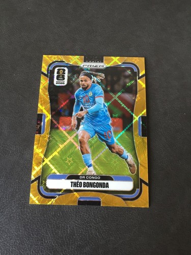 2026 Panini Prizm World Cup Theo Bongonda DR Congo Gold Celestial Lattice /10