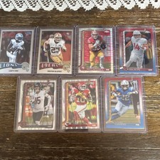 2023 Topps Chrome NFL Refractor Card Lot McCaffrey Gibbs Odunze Pacheco Wilson 7