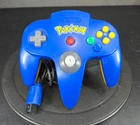 VTG Nintendo 64 Pokemon N64 Controller Pikachu Blue GOOD Stick FAST SHIP!💨✅
