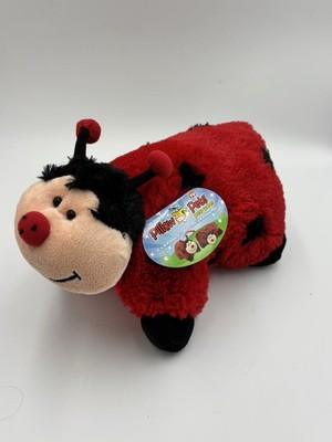 NWT Pillow Pets Pee-Wees Ms Lady Bug 11 inch Red Black Plush Stuffed Animal Toy