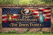 Custom Family Name USA 250th Anniversary Banner