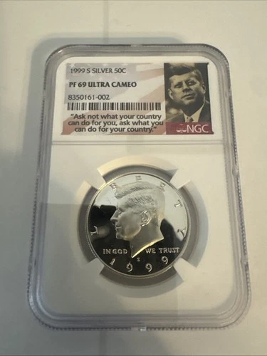 1999 Kennedy Silver Proof Half Dollar NGC PF 69 Ultra Cameo 6549789-108