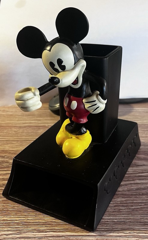 Vintage Mickey Mouse Desk, Pencil, And Paper Holder. Disney