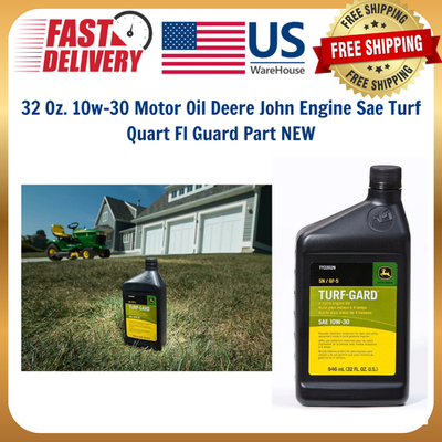 #ad 32 Oz. 10w 30 Motor Oil Deere John Sae Turf Quart Fl Guard Part NEW $10.45