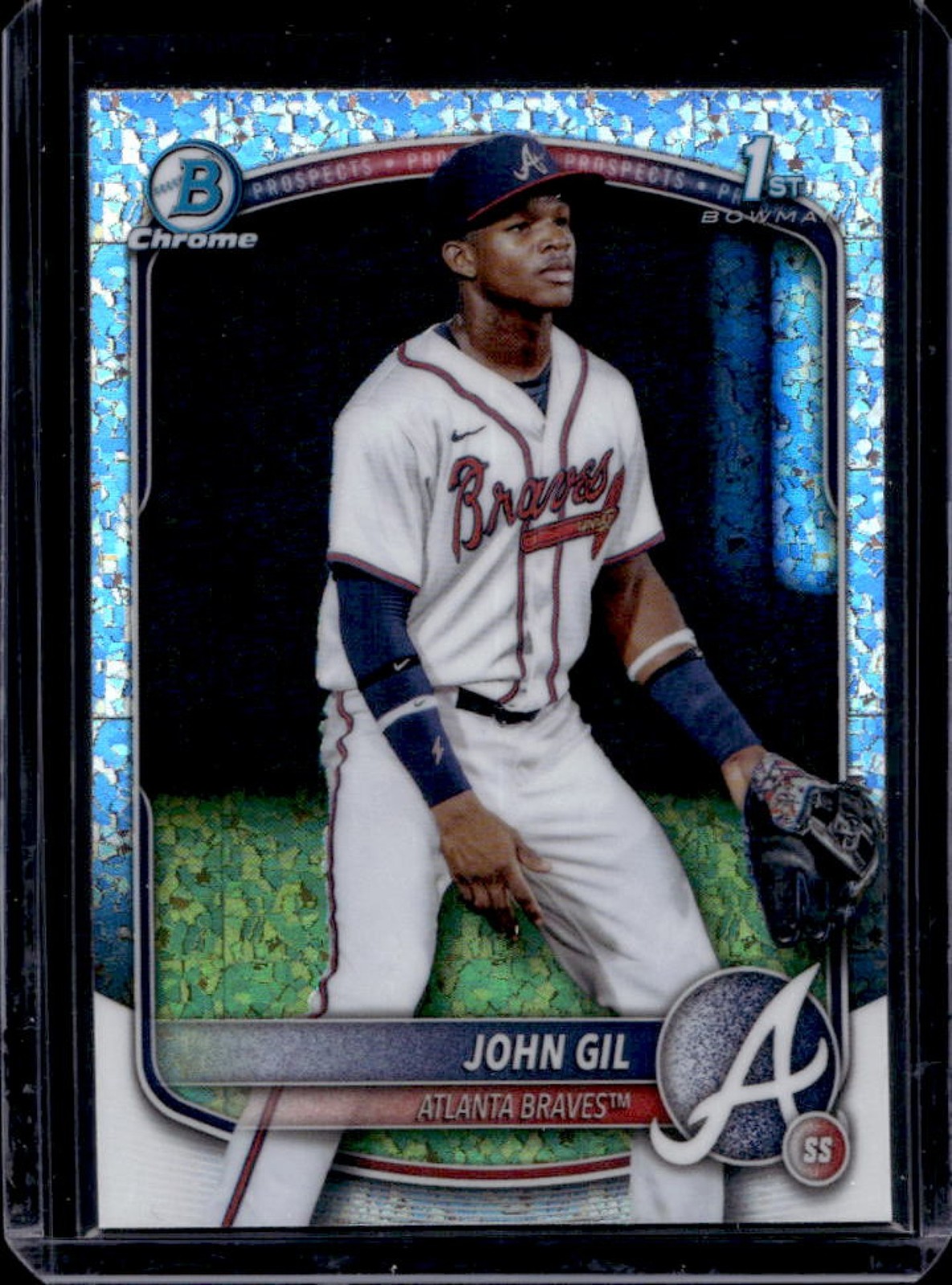 2025 Bowman Chrome John Gil Mini Diamonds Refractor 1st #BCP-172 Braves