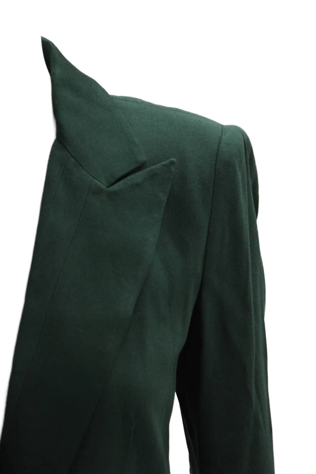 Blazer feminino Diane Von Furstenberg colarinho verde botão tamanho 4 - Imagem 2 de 4