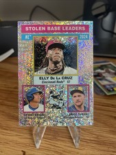 2025 Topps Heritage #197 NL Stolen Base Leaders Silver Sparkle Elly & Shohei! SP