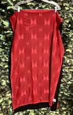 Disney Parks Minnie Mouse Bows Scarf Red Black Polyester Rectangle 73"