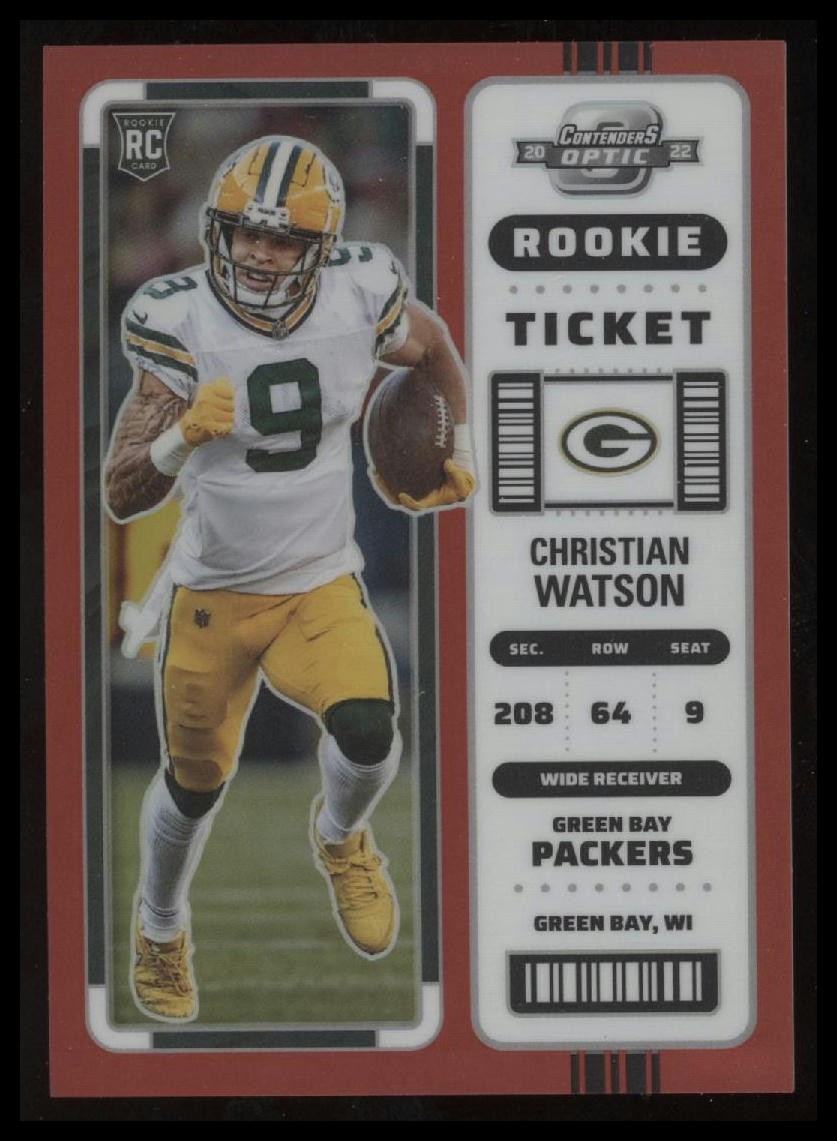 2022 Panini Contenders Optic #66 Christian Watson Red #/175