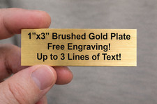Engraved 1x3 Gold Tag Sign Plate  Custom Personalized Memory Urn Keepsake