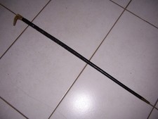 Antique Carved Wood Cane Walking Stick w/Stag Handle