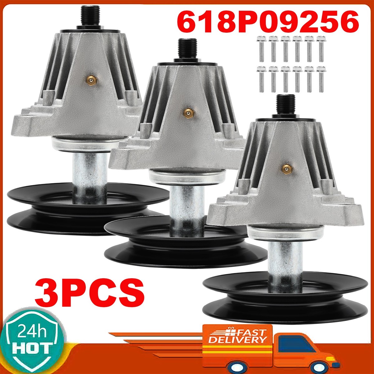 3X Deck Spindle Assembly 618P09256 For Cub Cadet ZT1-50 ZT2-50 50