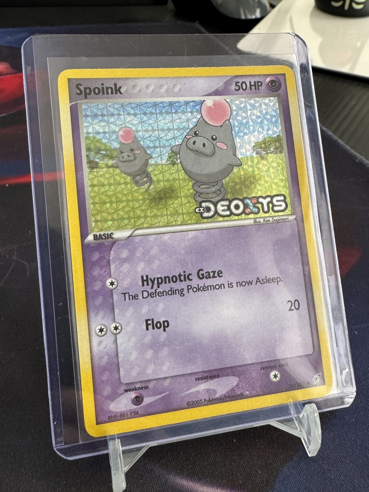 Spoink Reverse Holo Common Ex/NM 76/107 EX Deoxys Pokemon