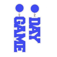 Blue Game Day Football Earrings for Women Acrylic Cheer Earrings Game Day Shirts