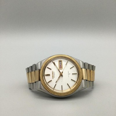 Vintage Seiko 7009-8139 Mens Watch 37mm Day Date Automatic Two