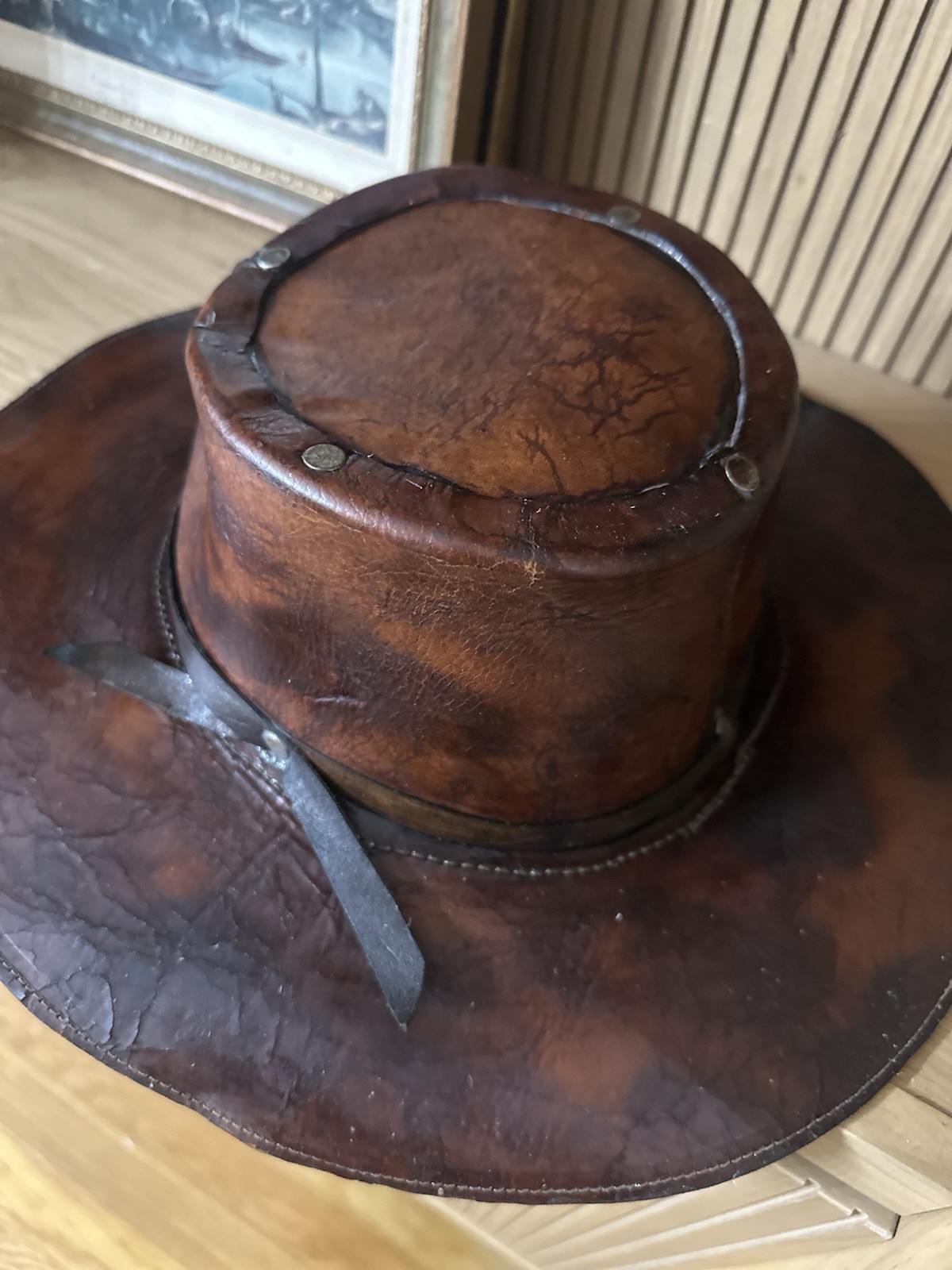 Steampunk Handmade Leather Hat - image 3