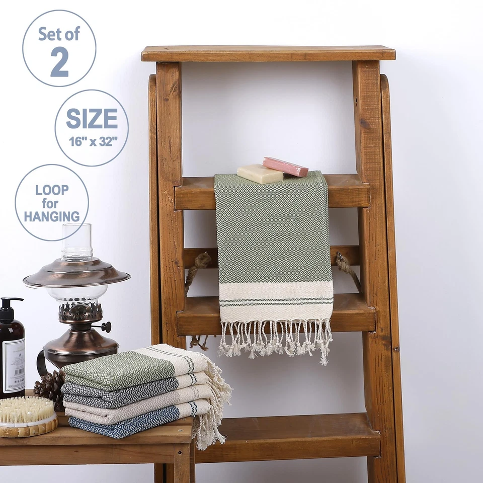 Evelynen Toallas de Mano Turcas para Baño y Cocina Toallas Decorativas Juego de... Foto 2 de 4