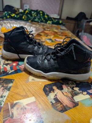 NIKE AIR JORDAN 11 RETRO BG  72-10  BLACK / GYM RED WHITE [378038-002] SZ 6Y
