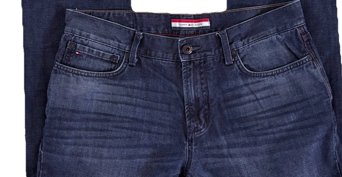 Tommy Hilfiger Men’s Dark Wash Straight Jeans Size 34 thumbnail 4