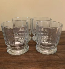 DANSK France Gustav Double Old Fashioned Glasses Set of 4   10 oz.  Vintage 90's