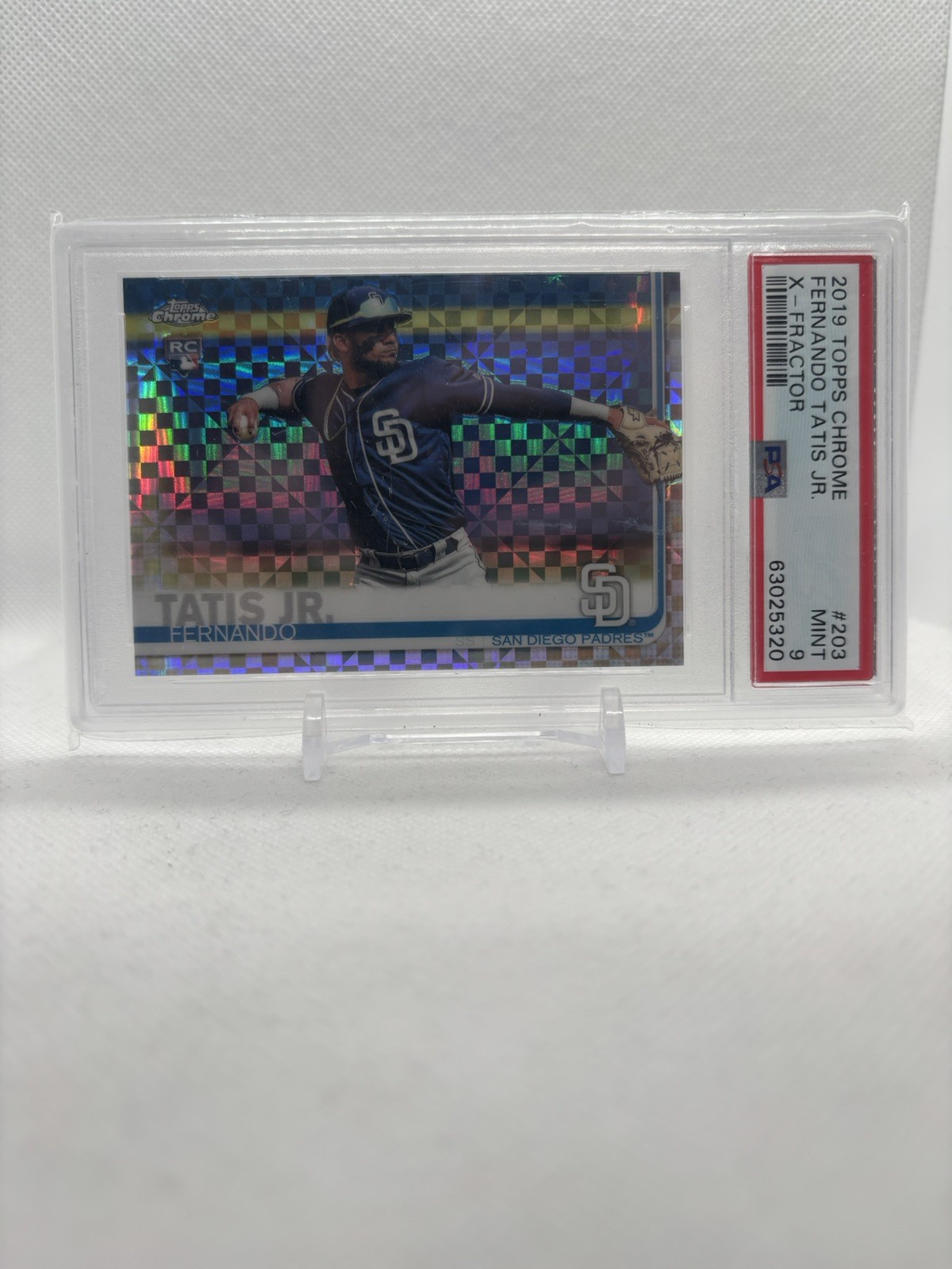 Fernando Tatis Jr. 2019 Topps Chrome X-Fractor RC Rookie Card #203 PSA 9 Mint