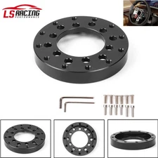 Black Aluminum Steering Wheel Adapter Plate For Logitech G27 / G29 / G920 / G923