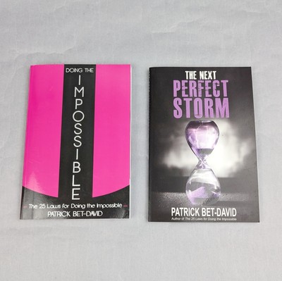 Lot of 2 Next Perfect Storm & Doing the Impossible Patrick Bet David paperback