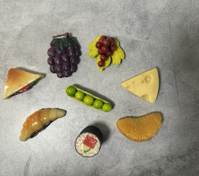 Lot Of 8 Vintage Fridge Magnets Fruits And Vegetable Sushi Sandwich cheese