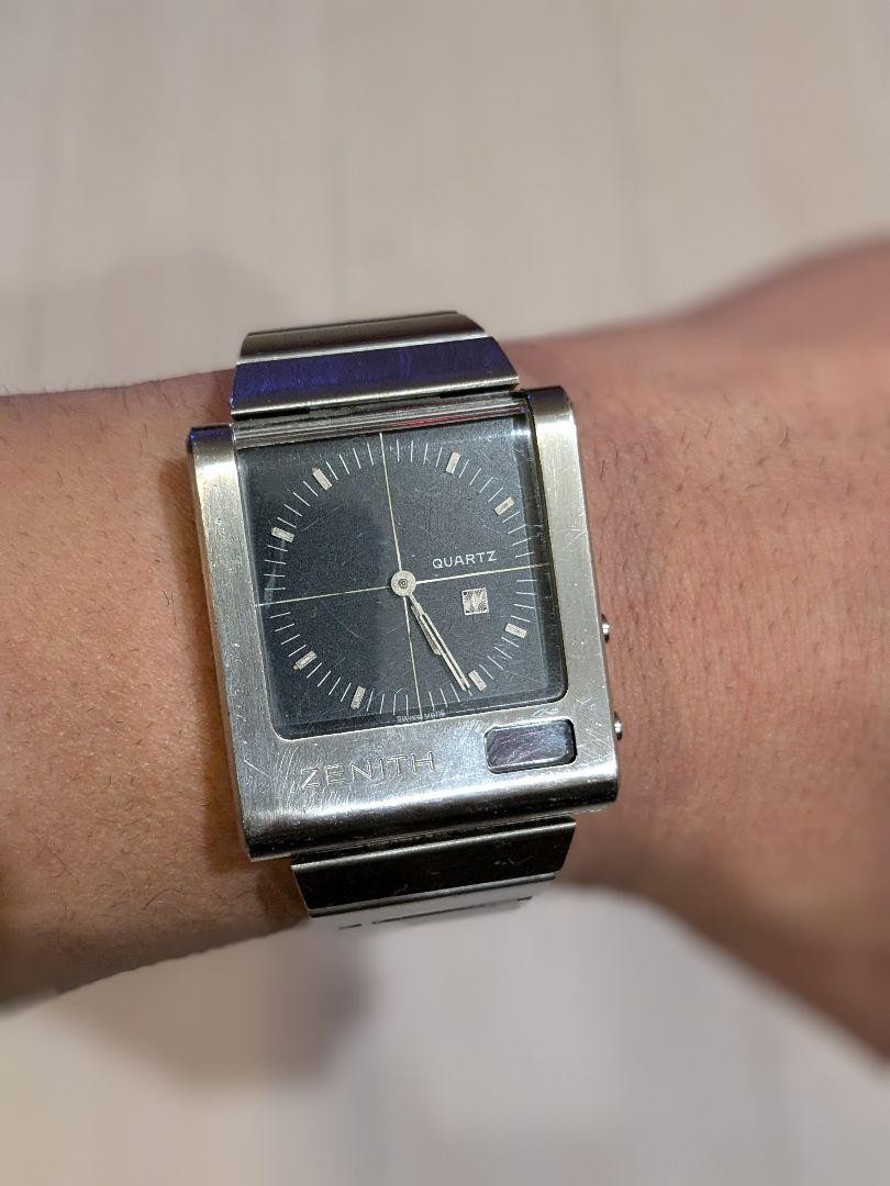 ZENITH TIME COMMAND Men's Square Silver W38mm Ant… - image 21