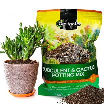 Succulent & Cactus Soil Potting Mix 1qt, Natural Organic Potting Mix for Cact...
