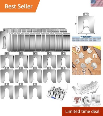 130 Pcs Size C 4'' X 4'' Stainless Steel Slotted Shims Kit Composite Precision ...