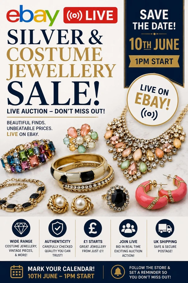 Silver and costume jewellery - £1 start