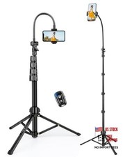 Phone Tripod, 85" Tall Tripod for iPhone with Remote, Gooseneck and Phone