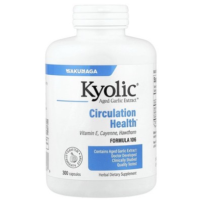 Aged Garlic Extract , Circulation Health, Formula 106, 300 Capsules
